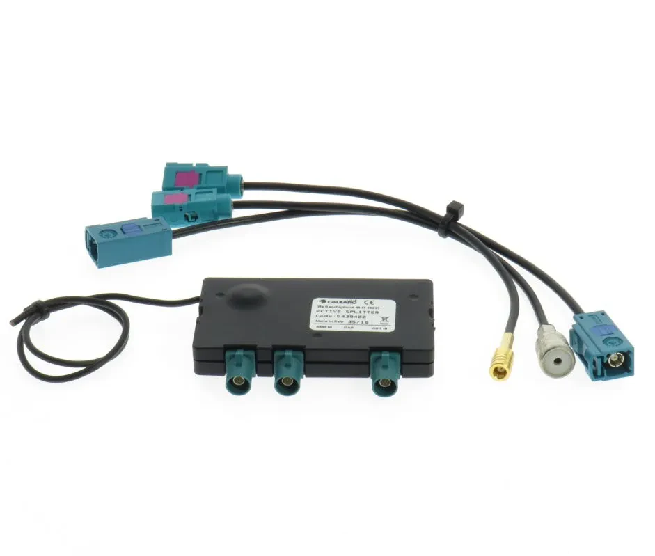 Dietz 41125 Aktiver DAB FM Antennensplitter SMB Buchse Fakra Buchse ISO Buchse