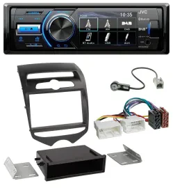 JVC Bluetooth MP3 USB DAB Autoradio für Hyundai ix20 (ab 10) man. Klima