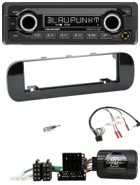 Blaupunkt Bluetooth DAB Lenkrad USB Autoradio für Fiat Panda 12-20 schwarz glänz