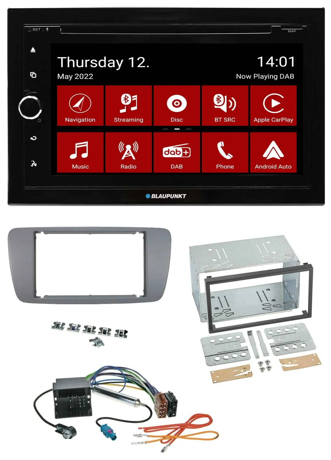 Blaupunkt MP3 DVD Bluetooth DAB 2DIN USB Autoradio für Seat Ibiza ab 08 conemara