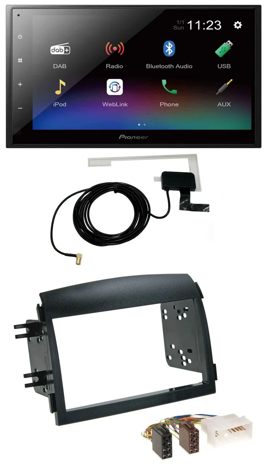 Автомагнитола для Hyundai Sonata NF (2005–2008) Pioneer 2DIN, DAB, Bluetooth, USB, MP3