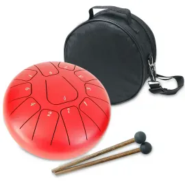 keepdrum TD8RD-F Zungentrommel Tongue Drum 11 Töne Rot F-Dur