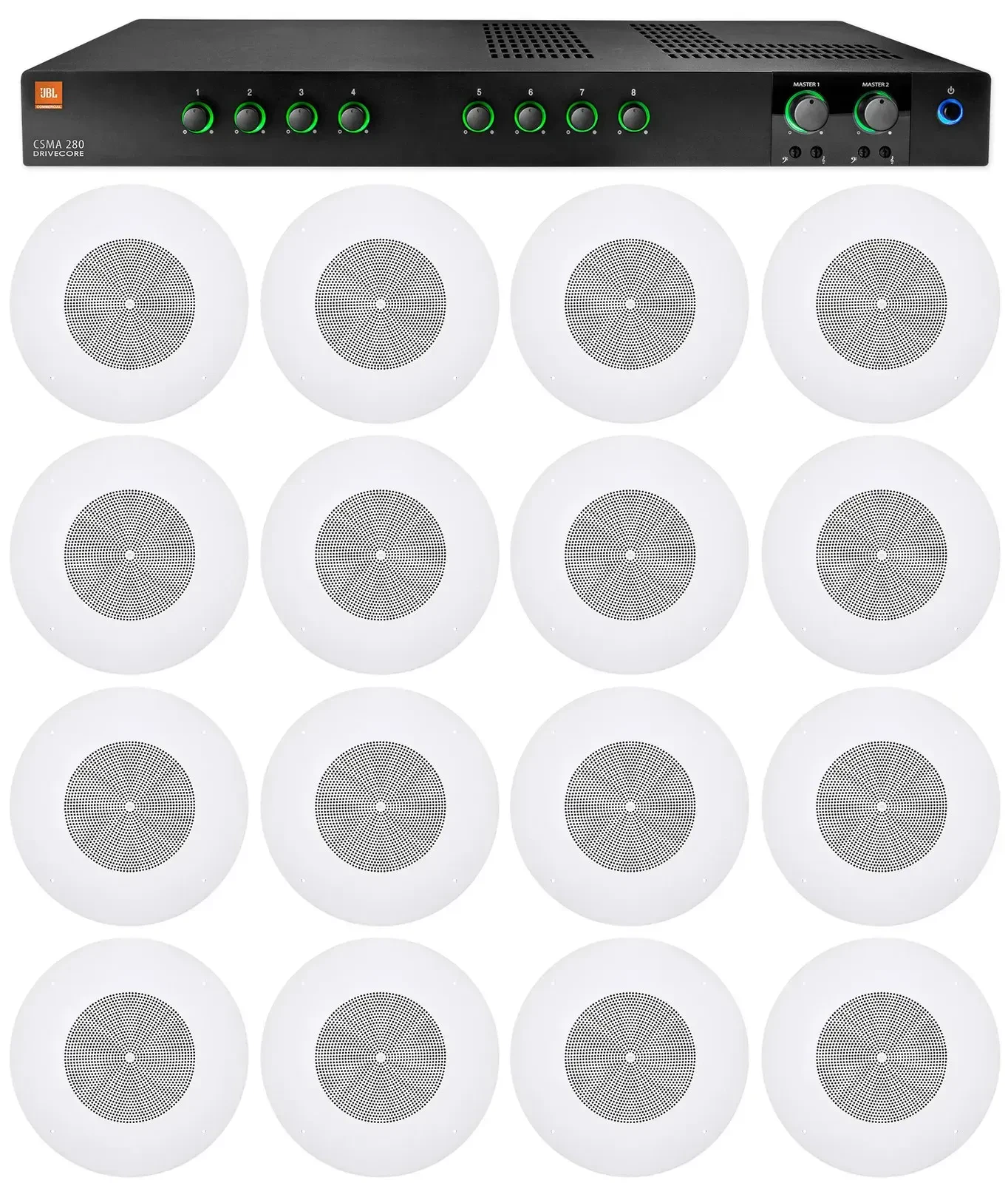 Потолочная акустика JBL CSS8008 White с усилителем (16 штук)