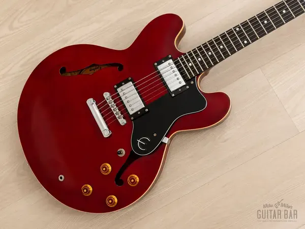 Гитара 2003 Epiphone ES-335 Dot Semi-Hollow Guitar Cherry, Peerless