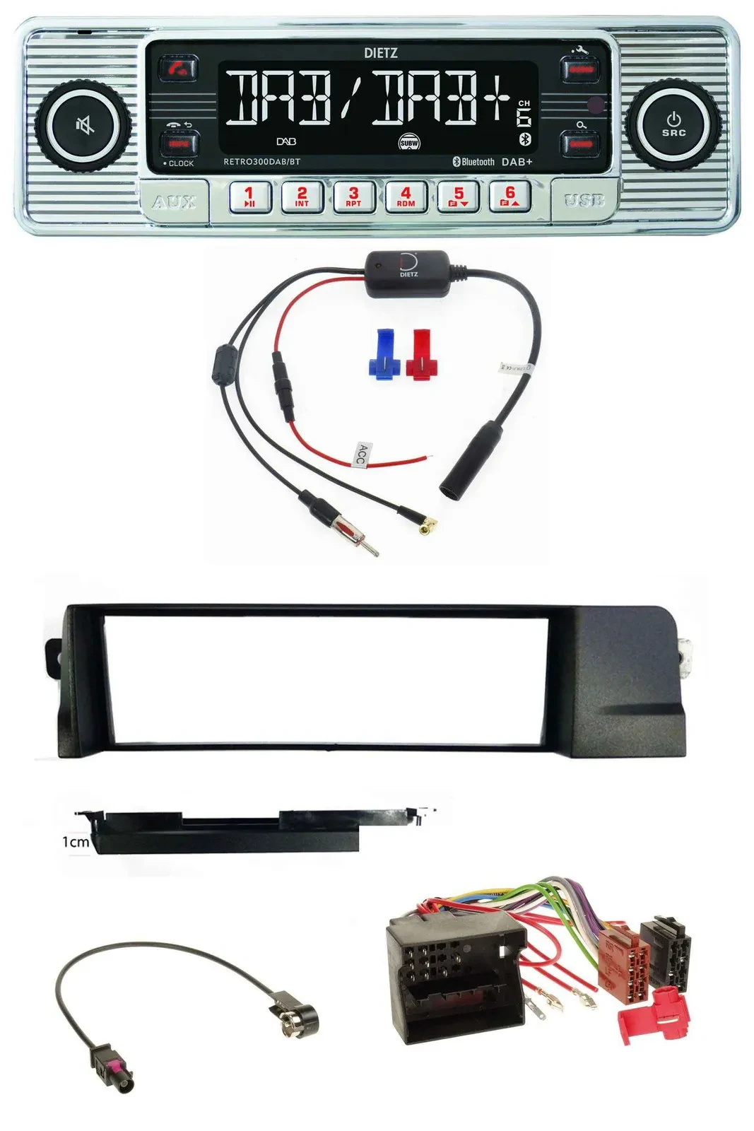 Dietz DAB USB MP3 Bluetooth Autoradio für BMW 3er E46 Profiversion Quadlock