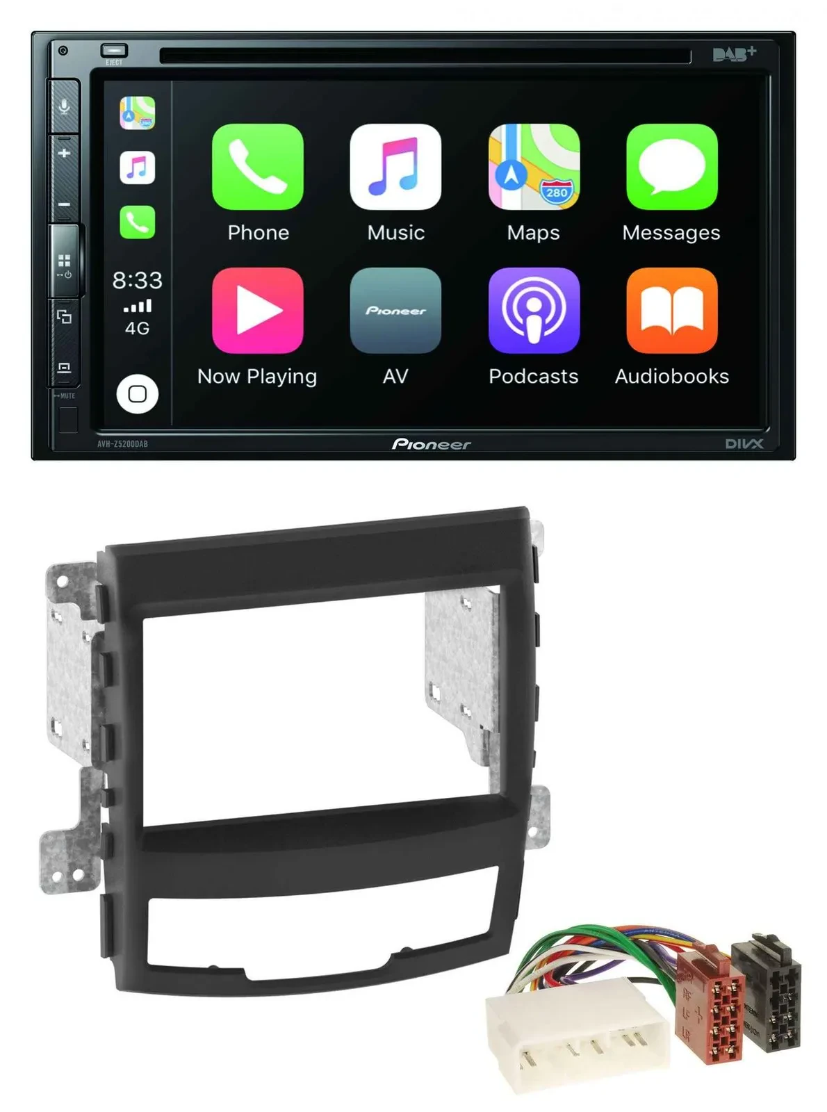 Pioneer DVD 2DIN MP3 DAB Bluetooth USB Autoradio für SSangYong Korando 10-13