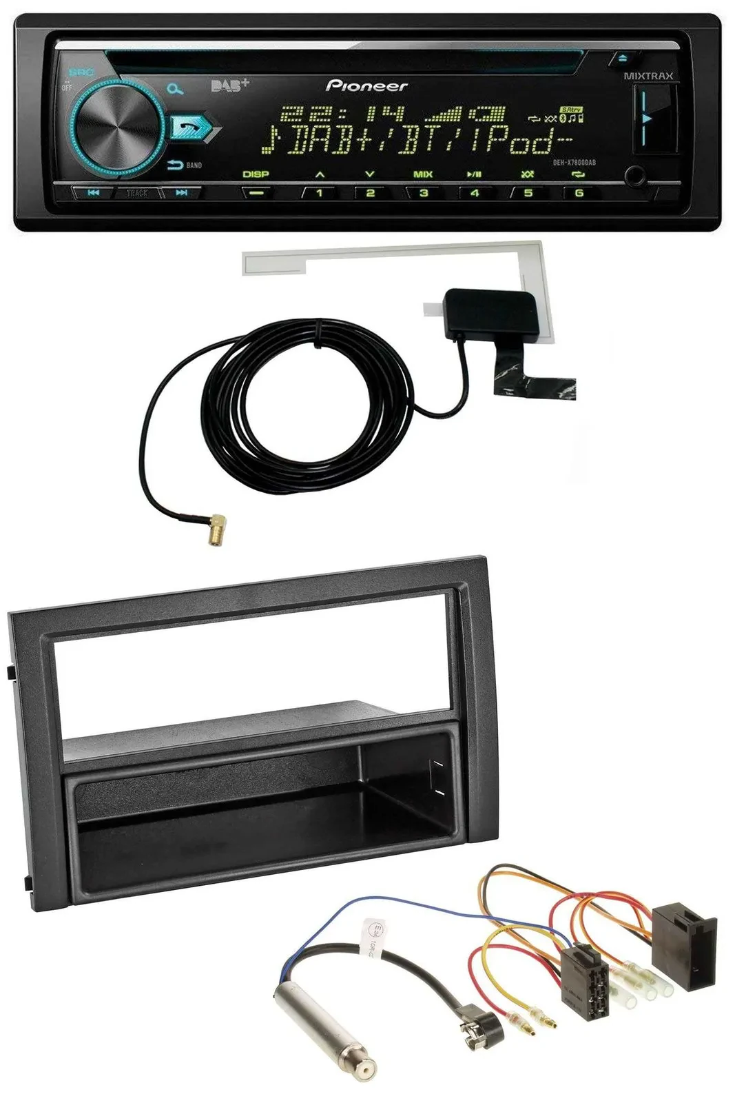 Автомагнитола для Skoda Fabia (2004–2007) Pioneer CD/USB/DAB, MP3, AUX, ISO