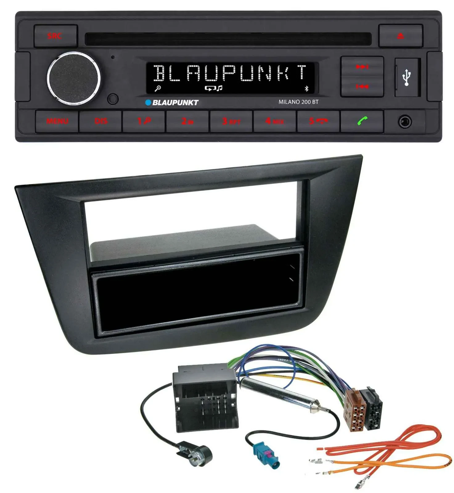 Blaupunkt MP3 USB CD Bluetooth AUX Autoradio für Seat Toledo Altea ab 05 schwarz