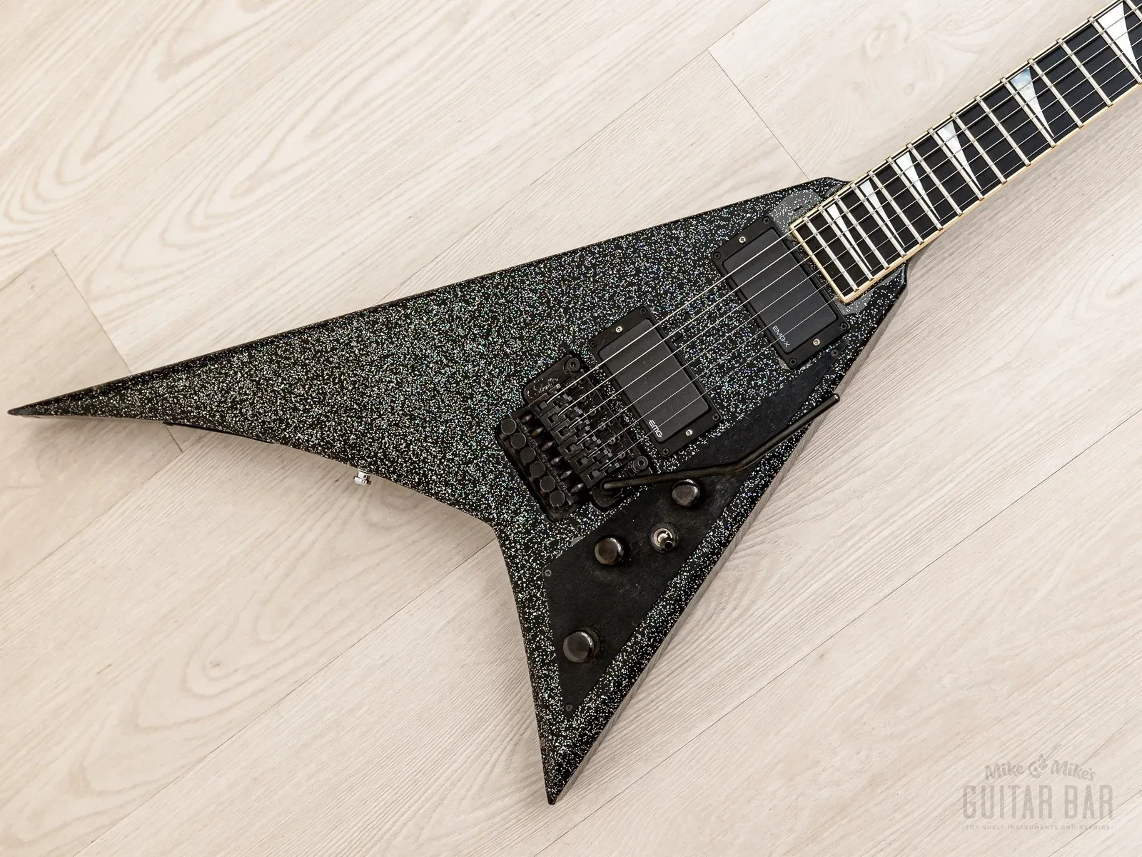 1994 Jackson USA Randy Rhoads RR1 Flying V Holoflake w/ EMG, Case