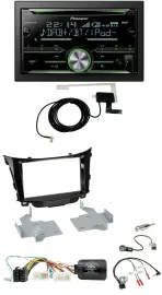 Автомагнитола Pioneer 2DIN, CD/USB, Bluetooth, DAB, совместима с кнопками на руле, для Hyundai i30 (2012–2017)