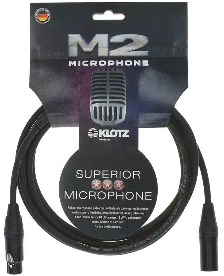 Микрофонный кабель Klotz M2FM1-1000 Black 10 м