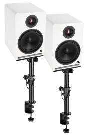 Активные студийные мониторы Rockville APM8W v2 8" белые, USB, Bluetooth (набор, пара) с настольными стойками