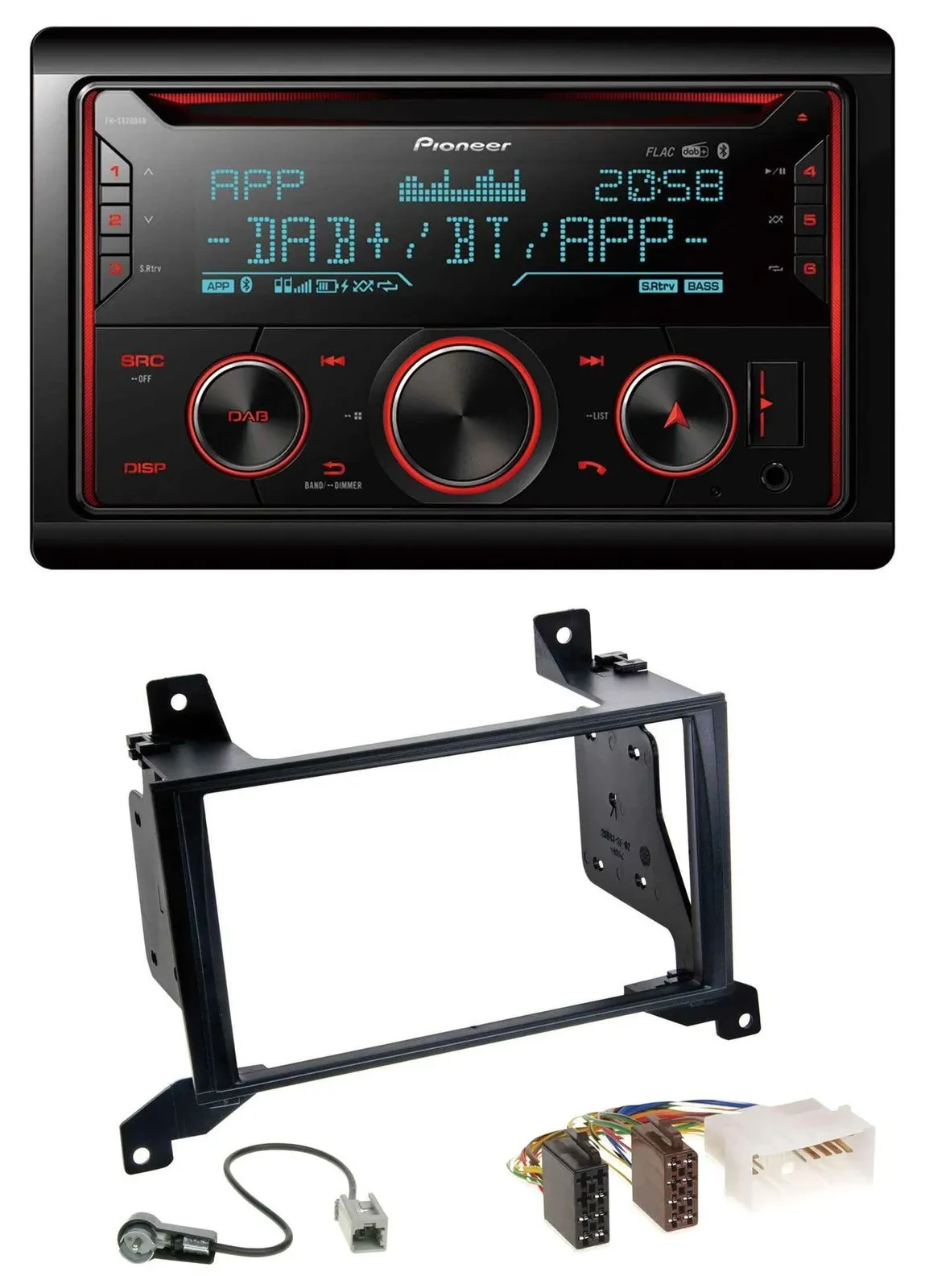 Pioneer 2DIN DAB MP3 Bluetooth USB CD Autoradio für Hyundai Santa Fe CM 09-12