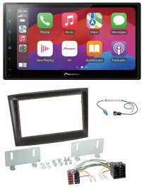 Pioneer DAB USB MP3 Bluetooth 2DIN Autoradio für Fiat Doblo ab 15 schwarz