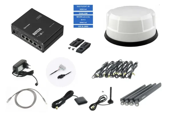 Teltonika 5G WLAN Router RUTC50 ANT715 weiß Träger 15907 TEL-RUTC50-715-7