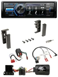 Автомагнитола JVC Bluetooth USB DAB для Audi A3/A4/A6 (1999–2000), поддержка управления на руле, совместима с BOSE (полностью активная)