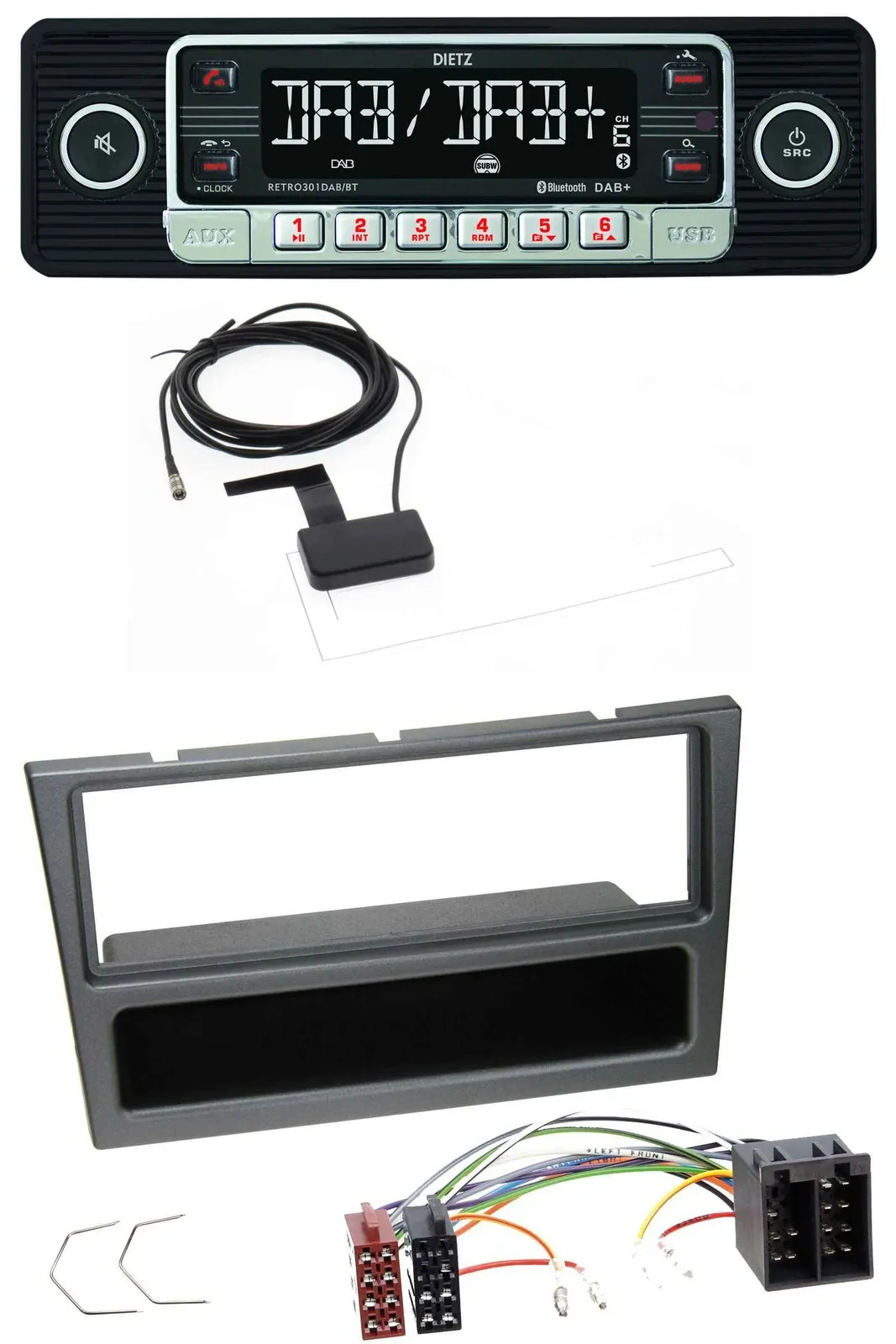 Dietz DAB Bluetooth USB MP3 Autoradio für Opel Corsa C Meriva Signum Vectra C 20