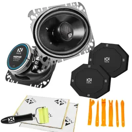 NVX NSP46 100W 4" x 6" Car 2-Way Speakers with Sound Deadening Kit | NVX