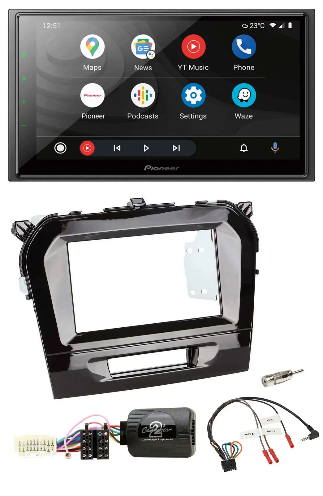 Автомагнитола Pioneer 2-DIN USB DAB Bluetooth для Suzuki Vitara (с 2015)