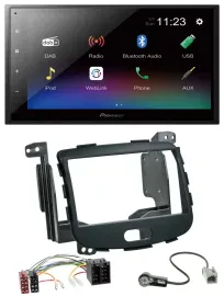 Автомагнитола Pioneer 2DIN USB Bluetooth DAB MP3 для Hyundai i10 (2008–2013) Rubber Touch
