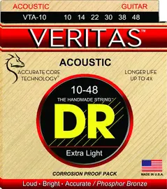 Струны для акустической гитары DR VTA-10 Veritas 10-48