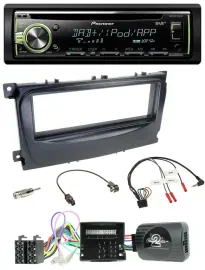 Автомагнитола Pioneer DAB USB MP3 CD для Ford Mondeo/S-Max 2007–2014 с CAN-Bus и управлением на руле