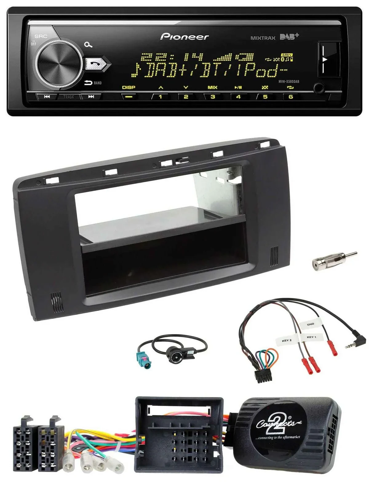 Pioneer Bluetooth USB DAB Lenkrad Autoradio für Mercedes R-Klasse W251 2006-2012