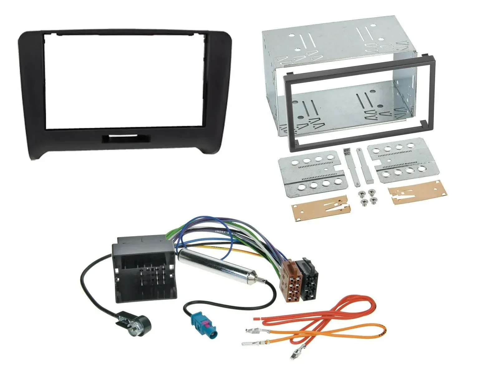 Einbauset Doppel DIN Autoradio für Audi TT (06-14) Quadlock