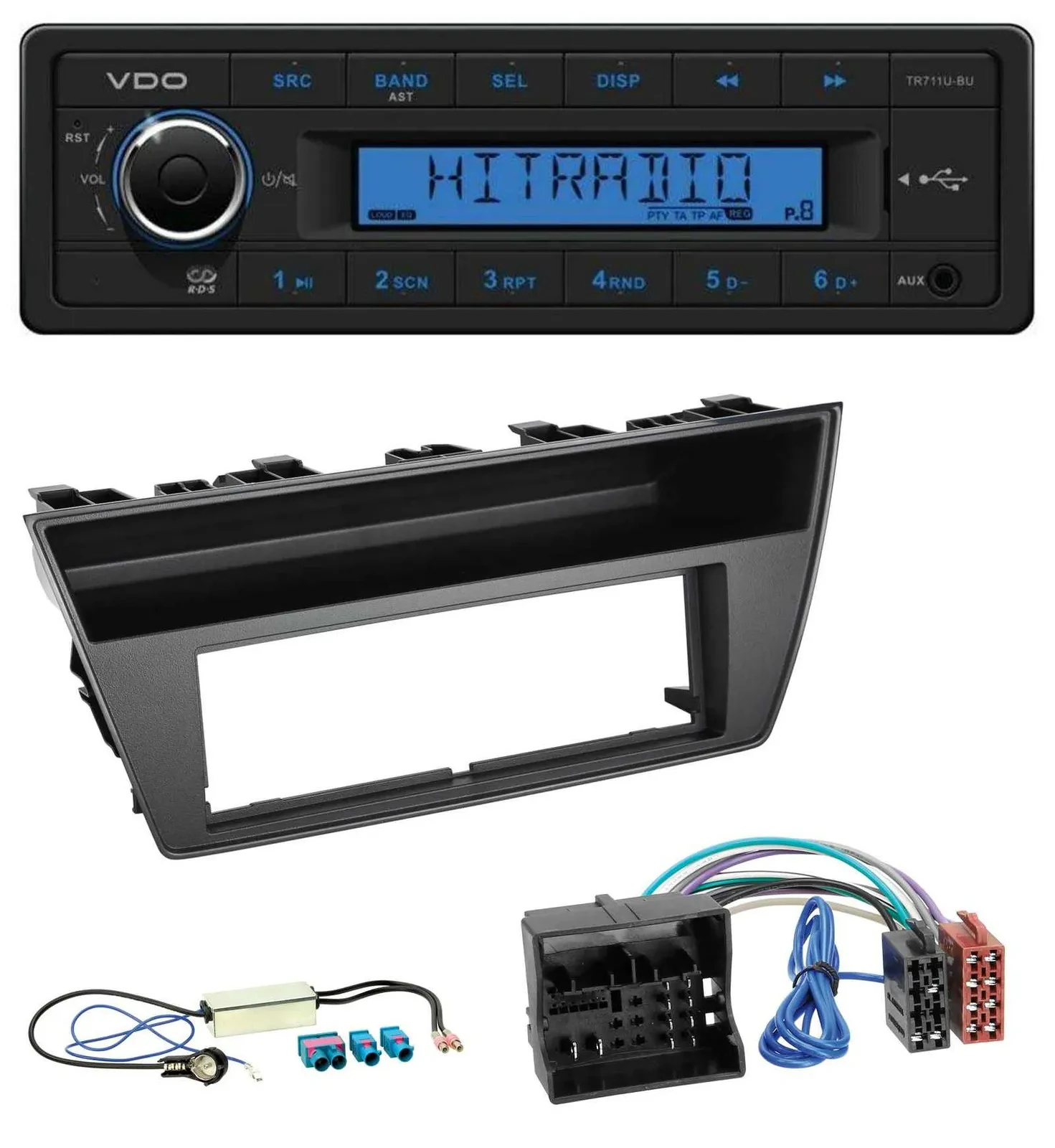 VDO AUX 1DIN MP3 USB Autoradio für Skoda Fabia III (2014-2020)