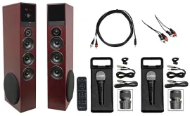 Rockville All-in-one Bluetooth Home Theater/Karaoke Machine System w/2) Mics