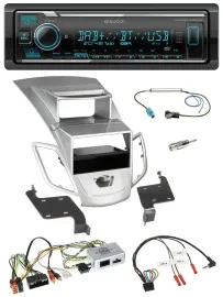 Kenwood Bluetooth Lenkrad DAB USB Autoradio für Ford Fiesta 2010-17 Display silb