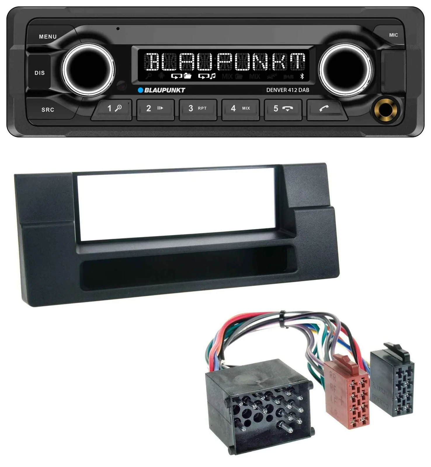 Blaupunkt Bluetooth DAB MP3 USB Autoradio für BMW X5 E53 5er E39 Rundpin Ablagef