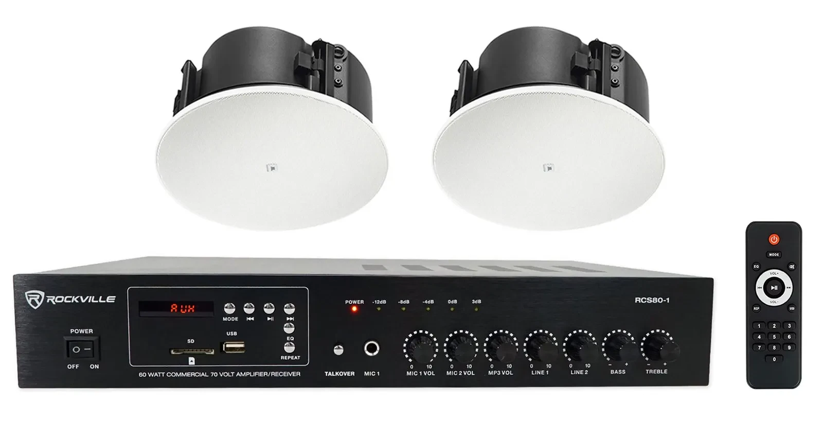 Потолочная акустика JBL Control 424LP+RCS80-1 4" Low Profile 70V In-Ceiling с усилителем (набор)