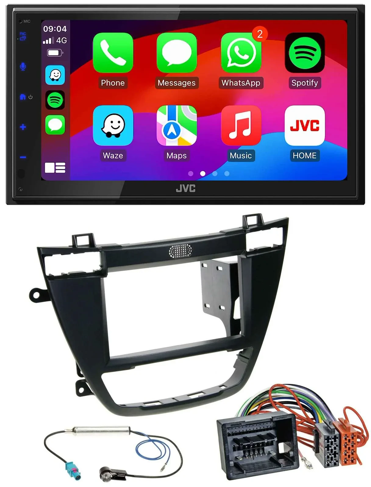 JVC Bluetooth USB MP3 2DIN DAB Autoradio für Opel Insignia 08-13 schwarz