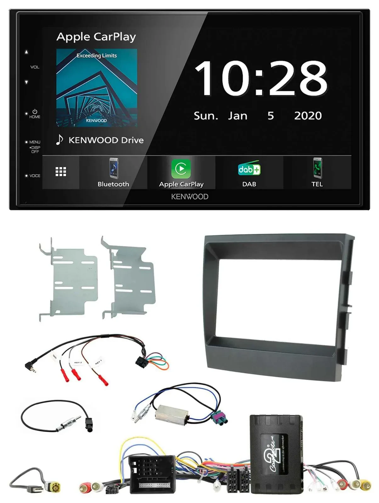 Kenwood Bluetooth Lenkrad DAB USB 2DIN Autoradio für Porsche Panamera 09-16 Info