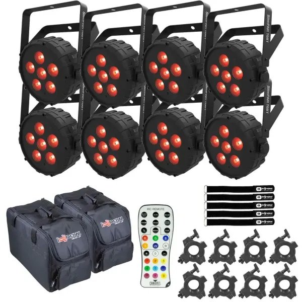 Светодиодный прибор Chauvet DJ SlimPAR T6 BT DMX RGB Compact с аксессуарами (8 штук)