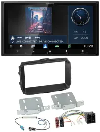 Автомагнитола Kenwood 2DIN, Bluetooth, USB, DAB, MP3 для Alfa Romeo Giulietta (2013–2021) ISO