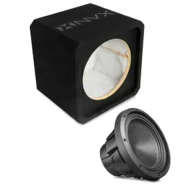 Сабвуфер пассивный для автомобиля NVX NE121S + HDZW12 12", закрытый корпус, 3/4" MDF (набор)