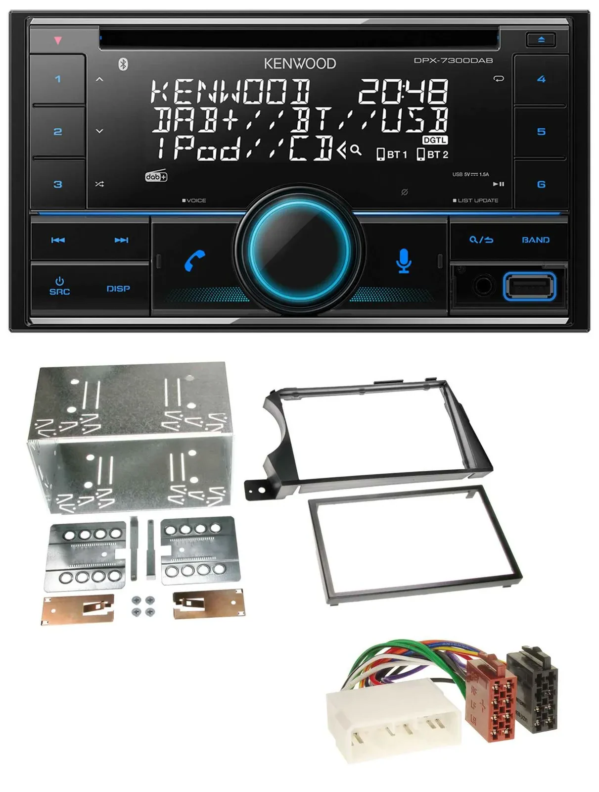 Kenwood CD 2DIN DAB USB MP3 Bluetooth Autoradio für SSangYong Actyon Kyron 2006-
