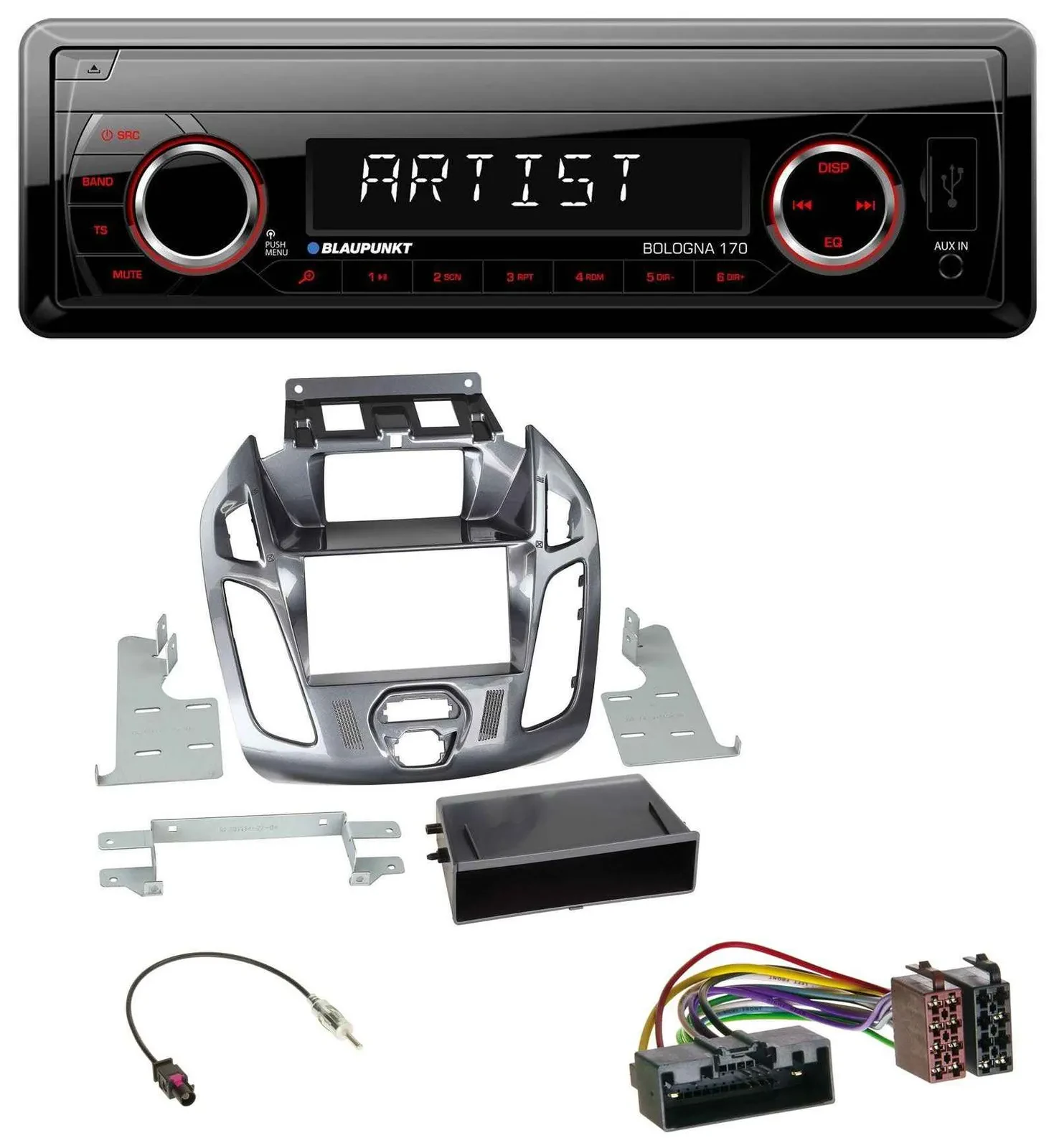 Blaupunkt SD USB 1DIN MP3 AUX Autoradio für Ford Transit Connect 2012-2018 Displ