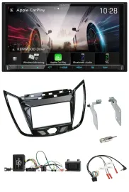 Автомагнитола для Ford C-Max/Kuga Kenwood 2DIN, USB, DAB, Bluetooth, чёрный глянцевый (piano black)