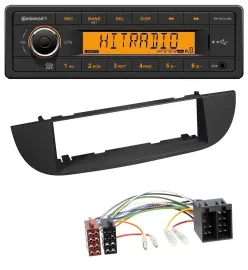 Continental 1DIN USB AUX MP3 Autoradio für Fiat 500 (ab 2007) - schwarz
