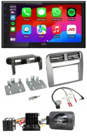 JVC Bluetooth USB Lenkrad 2DIN DAB Autoradio für Fiat GrandePunto 05-06 anthrazi
