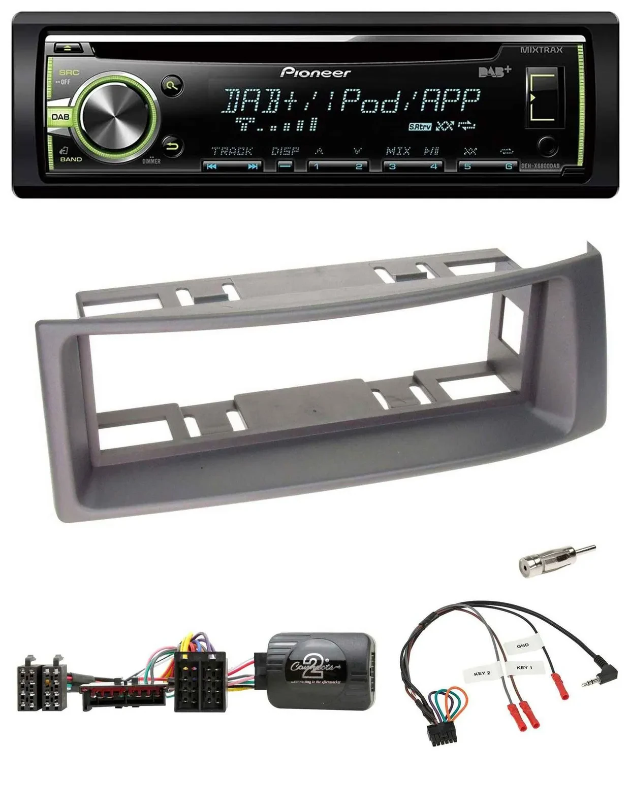 Автомагнитола Pioneer DAB CD USB MP3 для Renault Megane (1996–2000) и Scenic, антрацит