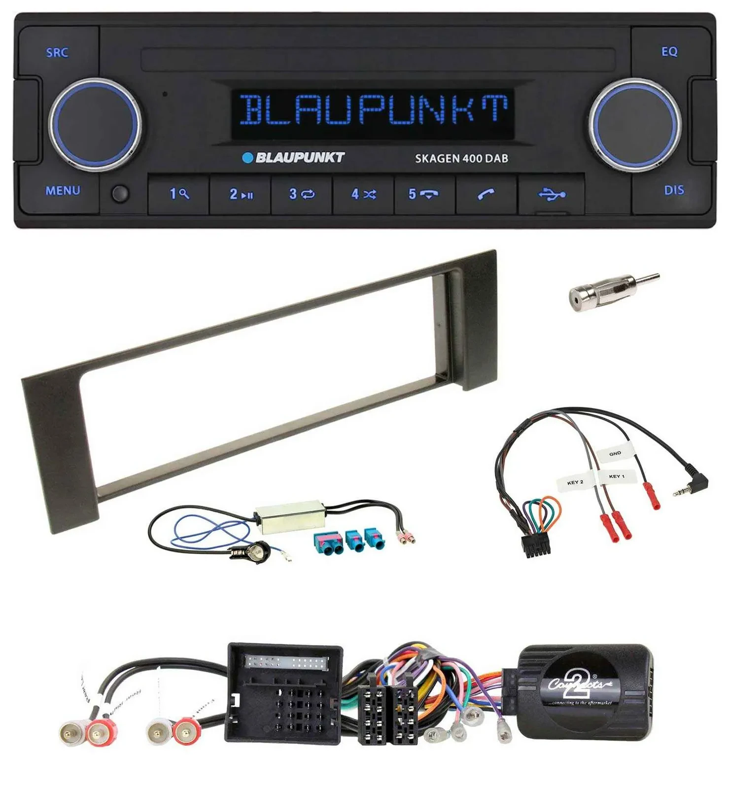 Blaupunkt DAB USB Bluetooth Lenkrad Autoradio für Audi A4 B6 00-04 Quadlock Dopp