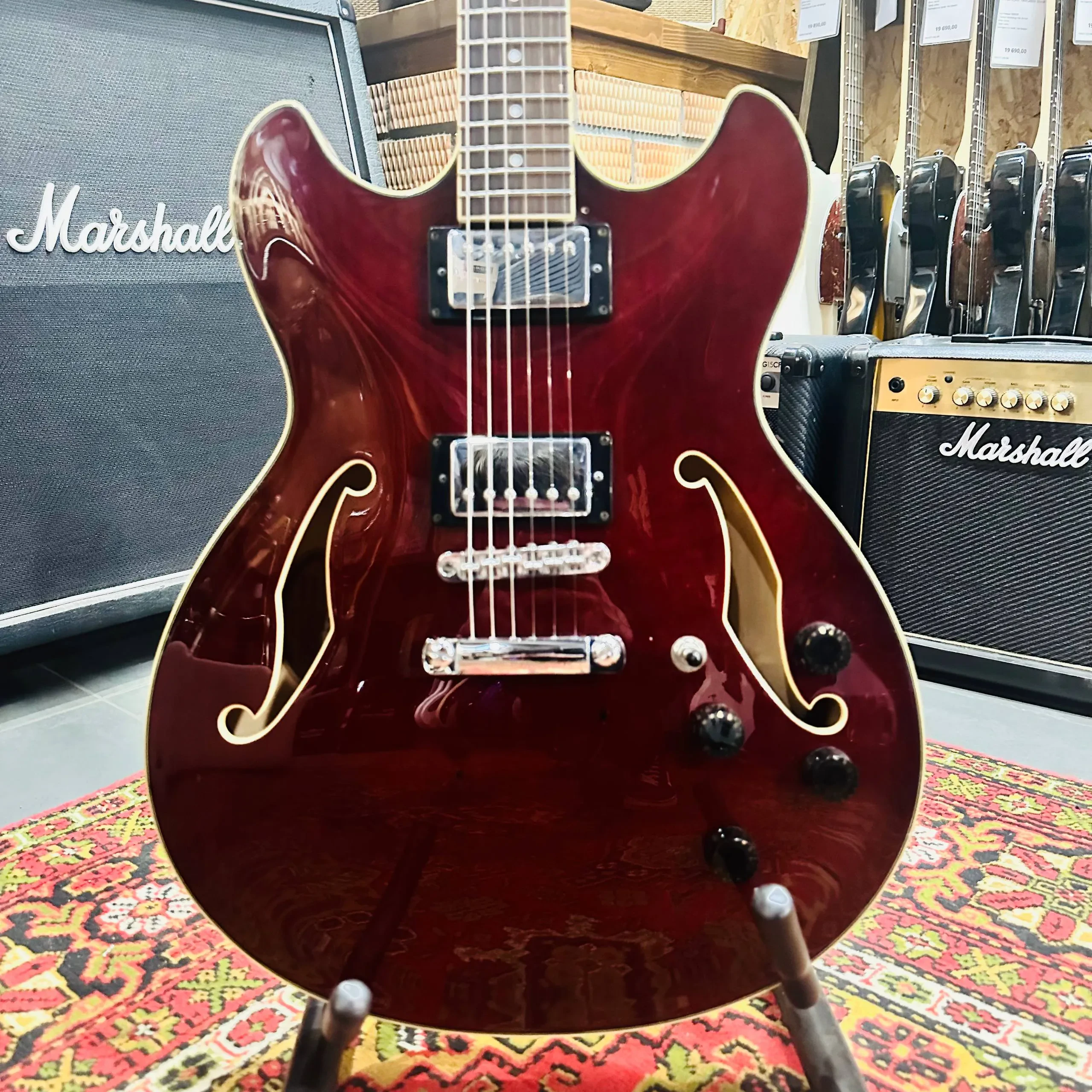 Электрогитара Ibanez AS73T полуакустическая HH Transparent Cherry China 2012