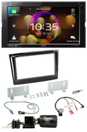 JVC DAB Lenkrad 2DIN Bluetooth USB Autoradio für Fiat Doblo VDO ab 2015 piano