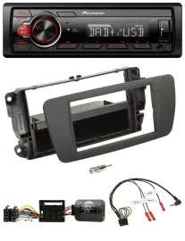 Автомагнитола Pioneer 1 DIN DAB USB MP3 для Seat Ibiza, серый