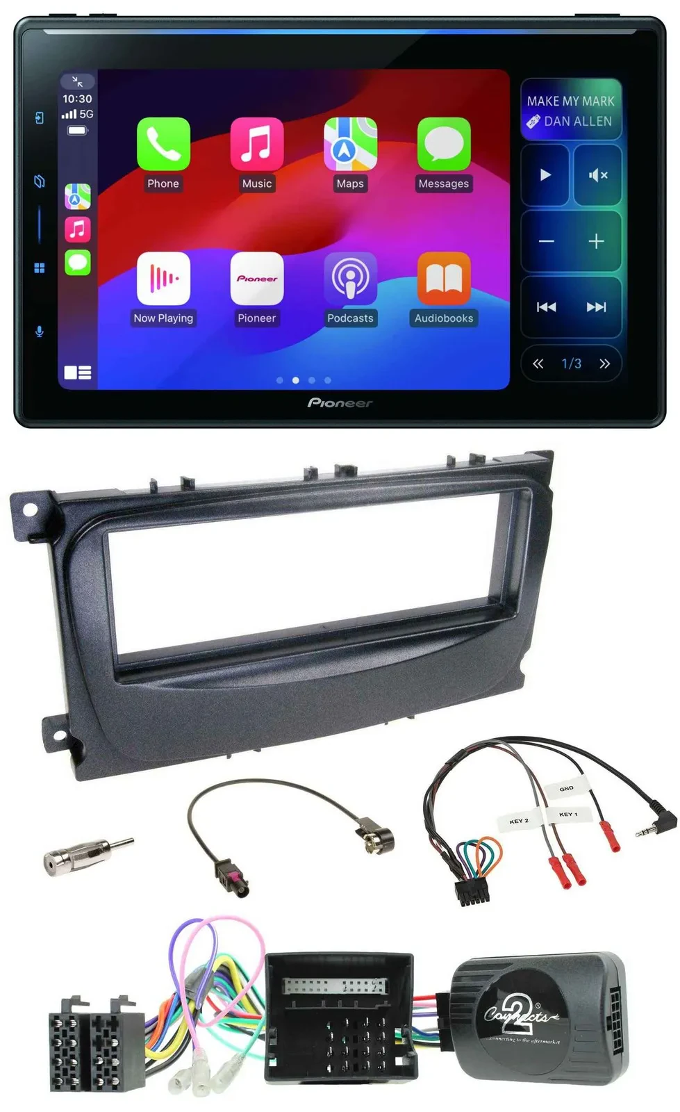 Pioneer Bluetooth DAB Lenkrad USB Autoradio für Ford Mondeo S-Max 2007-14 Can-Bu