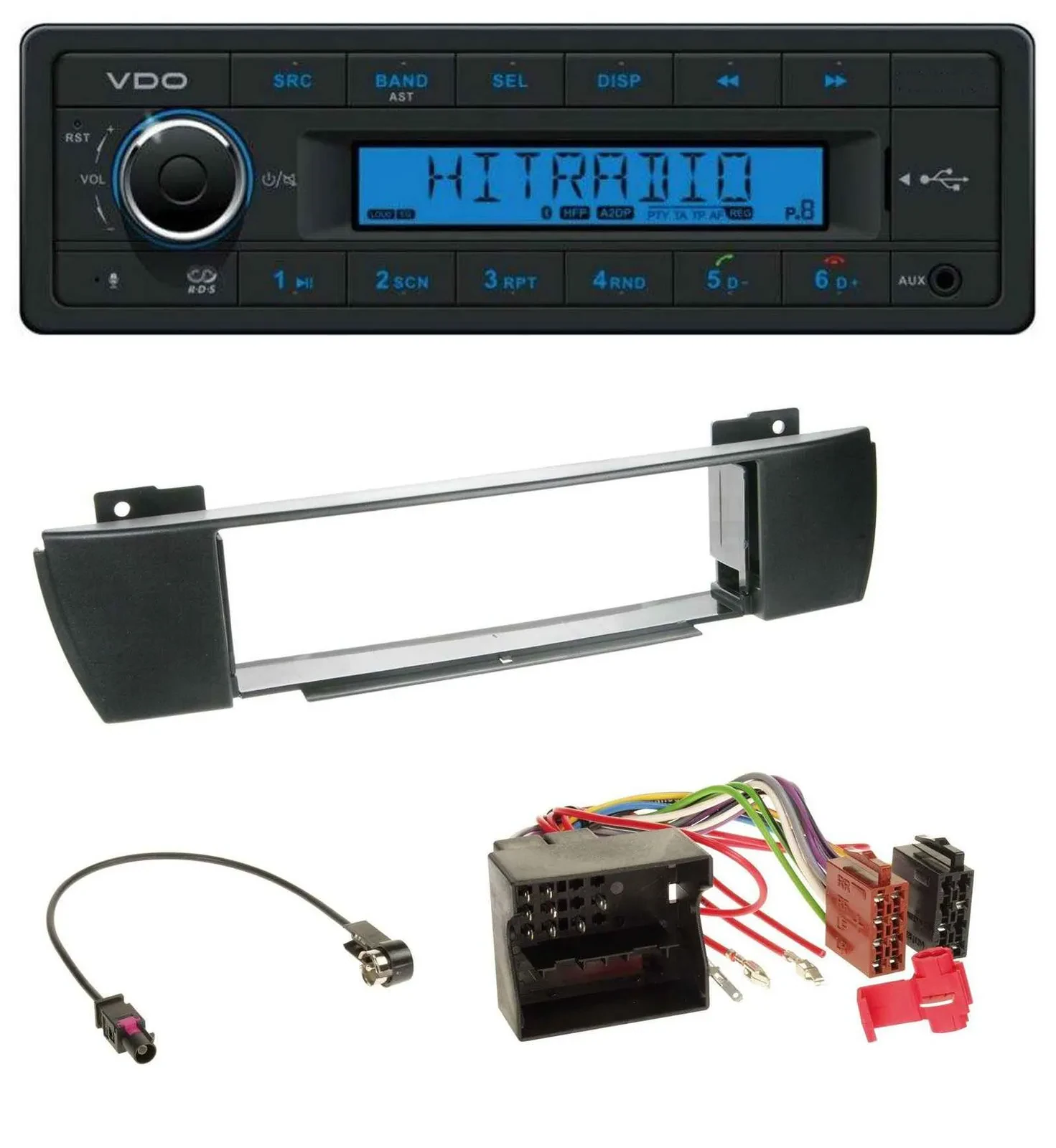 VDO AUX Bluetooth USB MP3 Autoradio für BMW X3 (bis 2007)
